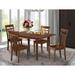 Winston Porter Valletta Butterfly Leaf Solid Wood Rubberwood Dining Set Wood in Brown, Size 30.0 H in | Wayfair CBDE07EA868E43BC9E2146A141D0C589