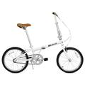 FabricBike Klappfahrrad, Alu-Rahmen, Single Speed, 3 Farben (Matte White)