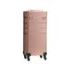 Rolling 5-in-1 Portable Makeup Professional Cosmetic Organizer Makeup Traveling case Trolley Cart Trunk (Rose Gold)