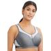 Plus Size Women's Wonderwire® High-Impact Underwire Sport Bra 9066 by Glamorise in Gray (Size 40 F)