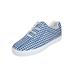 Extra Wide Width Women's The Bungee Slip On Sneaker by Comfortview in Navy Gingham (Size 8 1/2 WW)