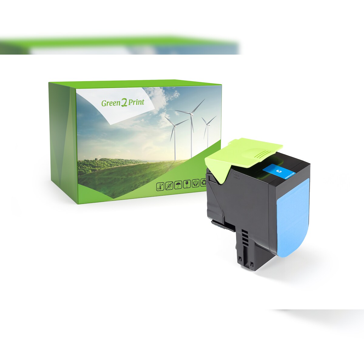 Green2Print Toner cyan ersetzt Lexmark 70C0X20, 700X2, 70C2XC0, 702XC, 70C2XCE, 702XCE passend für Lexmark CS510DE, CS510DTE Image