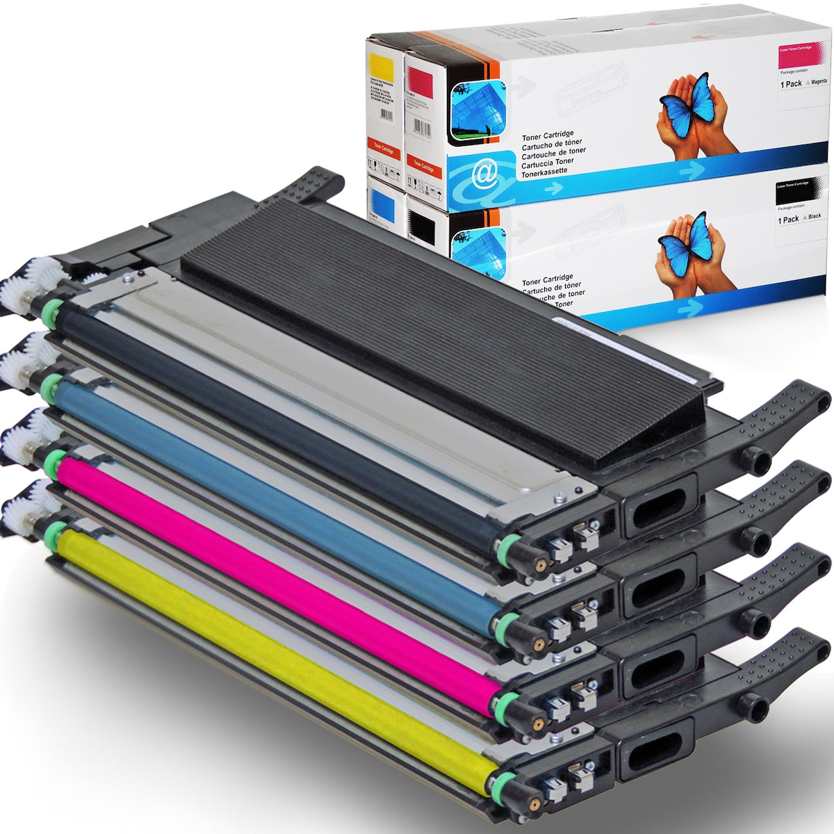 Kompatibel Samsung CLT-K406S, CLT-C406S, CLT-M406S, CLT-Y406S Sparset 4 Toner alle Farben von Gigao Image