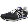 Armani Exchange Micro Suede Multicolor Sneakers, Sneaker Men's, Blue (Navy Optic White), 12.5 UK