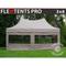 Dancover - Gazebo pieghevole Gazebo rapido FleXtents pro Peak Pagoda 3x6m Latte, incluso 6 pareti