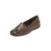 Wide Width Women's The Leisa Slip On Flat by Comfortview in Brown (Size 7 W)