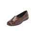 Extra Wide Width Women's The Leisa Slip On Flat by Comfortview in Dark Berry (Size 12 WW)