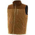 Caterpillar CAT Workwear Mens Waxed Cotton Warm Lined Gilet Body Warmer Bronze