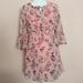 Disney Dresses | Bell Sleeve Mini Dress Disney Sz M | Color: Pink/Red | Size: M