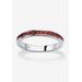 Sterling Silver Simulated Birthstone Stackable Eternity Ring by PalmBeach Jewelry in July (Size 10)