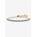 Gold-Plated Bolo Bracelet, Simulated Birthstone 9.25" Adjustable by PalmBeach Jewelry in March