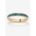 Yellow Gold Plated Simulated Birthstone Eternity Ring by PalmBeach Jewelry in March (Size 9)