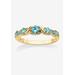 Women's Yellow Gold-Plated Simulated Birthstone Ring by PalmBeach Jewelry in December (Size 6)