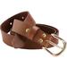 Women's Leather Belt by ellos in Pecan Brown (Size 26/28)