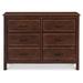 DaVinci Charlie 6 Drawer 46.625" W Double Dresser, Metal in Brown | 33.875 H x 46.625 W x 19.75 D in | Wayfair M12826Q