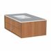 LACAVA Gemelli 35.75" Wall Mounted Single Bathroom Vanity Base Only Wood/Solid Wood in Brown | 12 H x 35.75 W x 21.875 D in | Wayfair GEM-UN-36-02