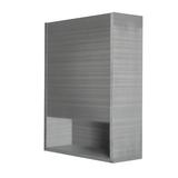 LACAVA Kubista Surface Mount Framed 1 Door Medicine Cabinet w/ 2 Adjustable Shelves Wood in Gray | 24 H x 18 W x 7 D in | Wayfair KUB-ST-18L-35T1