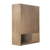 LACAVA Kubista Surface Mount Framed 1 Door Medicine Cabinet w/ 2 Adjustable Shelves Wood in Brown | 24 H x 18 W x 7 D in | Wayfair KUB-ST-18R-37