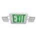 NICOR Lighting Recessed Edge-Lit LED Exit Sign Thermoplastic in Green/White | 8 H x 4.5 W x 19 D in | Wayfair ECL1-10-UNV-WH-G2R