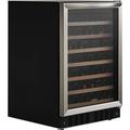 Frigidaire Gallery 52 Bottle Single Zone Convertible Wine Refrigerator in Black/Gray | 34.25 H x 23.44 W x 23.44 D in | Wayfair FGWC5233TS