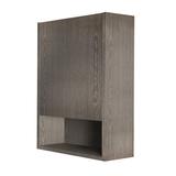 LACAVA Kubista Surface Mount Framed 1 Door Medicine Cabinet w/ 2 Adjustable Shelves Wood in Gray | 24 H x 18 W x 7 D in | Wayfair KUB-ST-18L-52