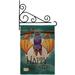 Breeze Decor Happy Halloween Bat 2-Sided Polyester 1'7 x 1'1 ft. Flag set in Brown/Green | 18.5 H x 13 W x 1 D in | Wayfair