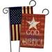 Breeze Decor God Bless Impressions Decorative 2-Sided Polyester 19 x 13 in. Garden Flag in Brown/Red | 18.5 H x 13 W in | Wayfair