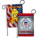 Breeze Decor Semper Fi American Marine - Impressions Decorative Support Our Troops 2-Sided 19 x 13 in. Garden Flag in Gray/Blue | Wayfair