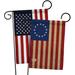 Breeze Decor Betsy Ross Vintage - Impressions Decorative USA Applique 2-Sided 19 x 13 in. Garden Flag in Blue/Red | 18.5 H x 13 W in | Wayfair