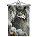 Breeze Decor Great Horned Owl 2-Sided Polyester 18 x 13 in. Flag Set in Black | 18.5 H x 13 W in | Wayfair BD-BI-GS-105042-IP-BO-02-D-US13-AL