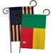 Breeze Decor Benin Impressions Decorative 2-Sided Polyester 19 x 13 in. 2 Piece Garden Flag Set in Green/Red | 18.5 H x 13 W in | Wayfair