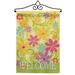 Breeze Decor Daisy Garden Impressions Decorative 2-Sided Polyester 19 x 13 in. Flag Set in Yellow | 18.5 H x 13 W x 1 D in | Wayfair