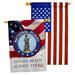 Breeze Decor 2 Piece National Guard Impressions Decorative 2-Sided Polyester 40 x 28 in. House Flag Set in Blue/Gray/Red | 40 H x 28 W in | Wayfair