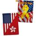 Breeze Decor American Hong Kong Friendship - Impressions Decorative Support Our Troops 2-Sided 40 x 40 in. House Flag in Blue/Gray/Red | Wayfair