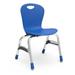 Virco Zuma Series Classroom Chair Plastic/Metal in Blue | 26.875 H x 17.75 W x 16.875 D in | Wayfair 4066760