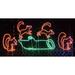 Lori's Lighted D'Lites Animated Squirrel Jumping Over Log Holiday Lighted Display Metal in Green/Orange | 48 H x 108 W x 0.25 D in | Wayfair