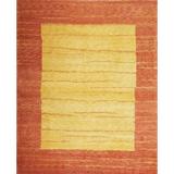 Red/Yellow 96 x 0.25 in Area Rug - Samad Rugs Plateau Geometric Hand-Knotted Wool Area Rug Wool | 96 W x 0.25 D in | Wayfair Echo Point 8 X 10
