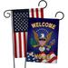Breeze Decor Welcome Home - Impressions Decorative American Applique 2-Sided 19 x 13 in. Garden flag in Blue/Red | 18.5 H x 13 W in | Wayfair