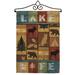 Breeze Decor Lake Life Impressions Decorative 2-Sided Polyester 19 x 13 in. Flag Set in Black/Brown | 18.5 H x 13 W x 1 D in | Wayfair