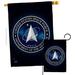 Breeze Decor Space Force - Impressions Decorative 2-Sided 40 x 40 in. Polyester Flag Set in Black | 40 H x 28 W in | Wayfair