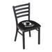 Holland Bar Stool U.S. Armed Forces Stationary Dining Chair Faux Leather/Upholstered/Metal in Black | 32 H x 18 W x 18 D in | Wayfair L00418POWMIA