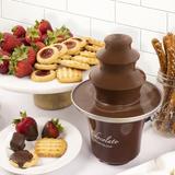 Nostalgia 8-Ounce Chocolate Fondue Fountain, Half-Pound Capacity, Easy to Assemble 3-Tiers, Perfect For Nacho Cheese, BBQ Sauce, Ranch | Wayfair