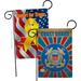 Breeze Decor Coast Guard - Impressions Decorative Support Our Troops 2-Sided 19 x 13 in. Garden Flag in Orange/Blue | 18.5 H x 13 W in | Wayfair