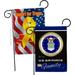 Breeze Decor Proudly Family - Impressions Decorative Support Our Troops 2-Sided 19 x 13 in. Garden Flag in Blue/Black | 18.5 H x 13 W in | Wayfair