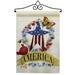 Breeze Decor America Banner Star 2-Sided Polyester 18.5 x 13 in. Flag set in Gray | 18.5 H x 13 W in | Wayfair BD-PA-GS-111073-IP-BO-02-D-US16-AL