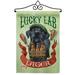 Breeze Decor Lucky Lab Lager 2-Sided Polyester 19 x 13 in. Flag Set in Black/Brown/Green | 18.5 H x 13 W x 1 D in | Wayfair