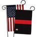 Breeze Decor Impressions Decorative American Applique 2-Sided Polyester 19 x 13 in. Garden Flag in Red/Black | 18.5 H x 13 W in | Wayfair