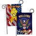 Breeze Decor Welcome Home - Impressions Decorative Support Our Troops 2-Sided Polyester 19 x 13 in. Garden flag in Blue | 18.5 H x 13 W in | Wayfair