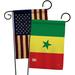 Breeze Decor Senegal Impressions Decorative 2-Sided Polyester 19 x 13 in. 2 Piece Garden Flag Set in Green/Red/Yellow | 18.5 H x 13 W in | Wayfair