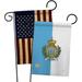 Breeze Decor San Marino Impressions Decorative 2-Sided Polyester 19 x 13 in. 2 Piece Garden Flag Set in Blue | 18.5 H x 13 W in | Wayfair